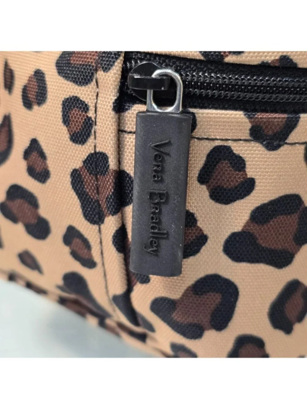 Vera Bradley Leopard Print Make Up Bag Cosmetic Travel Pouch